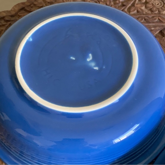 Lot of 2 Fiesta HLC USA Lapis Blue 7” Cereal Soup Bowls - Picture 3 of 5